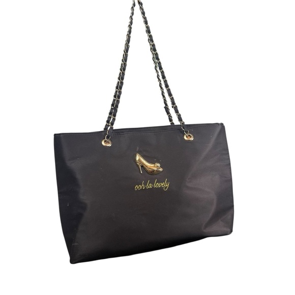 DSW Elegant Black Tote with Gold Details (B5) - Picture 2 of 16